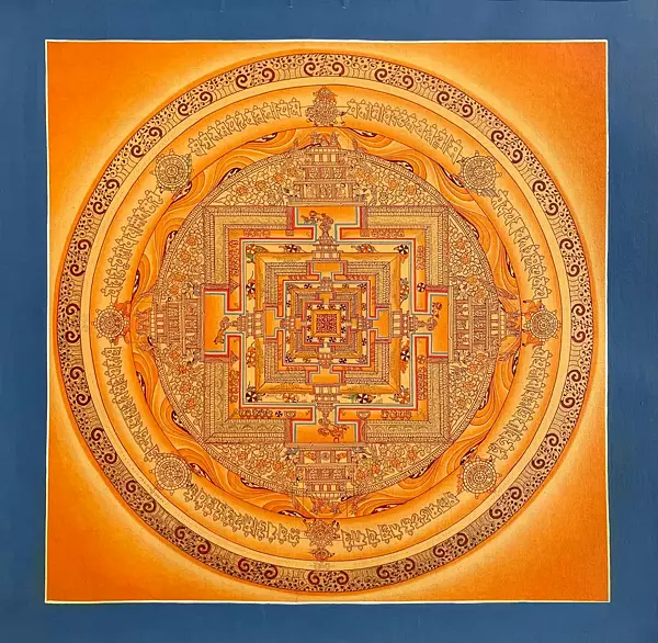 Small Kalachakra Mandala (Brocadeless Thangka)