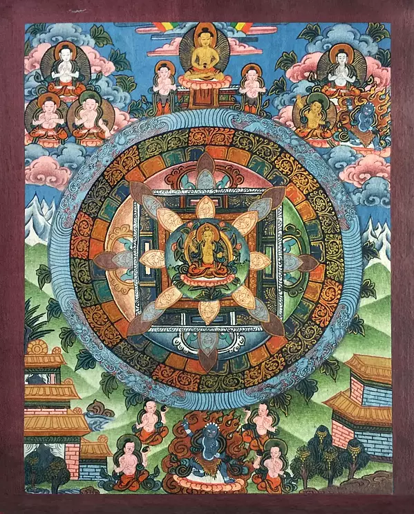Mandala Thangka (Brocadeless Thangka)