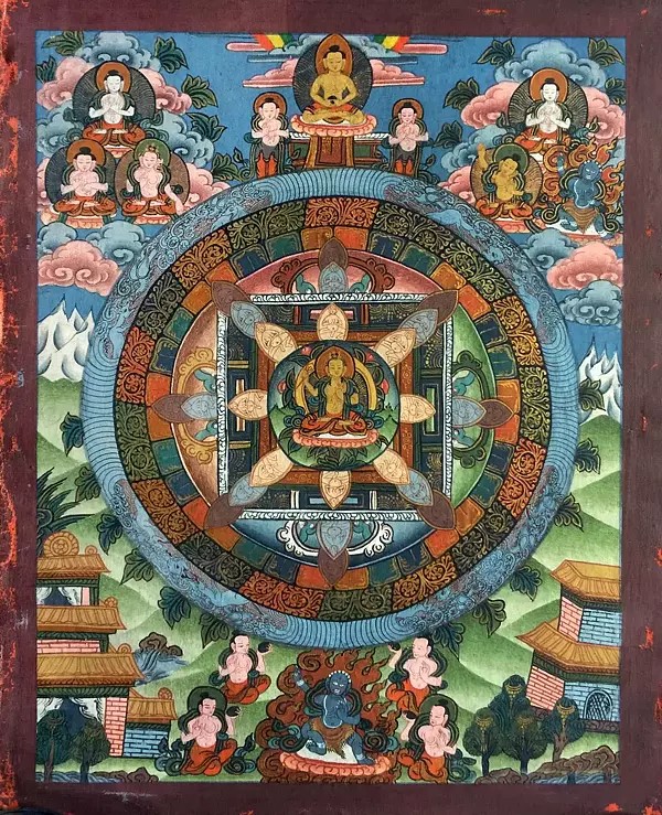 Mandala Thangka (Brocadeless Thangka)