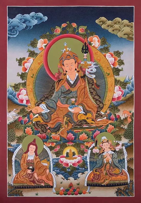 Guru Rinpoche (Brocadeless Thangka)