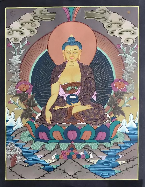 Shakyamuni  Buddha Thangka (Brocadeless Thangka)