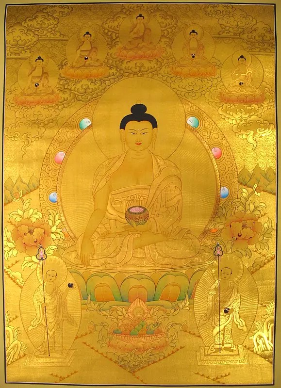 Big Shakyamuni Thangka (Brocadeless Thangka)