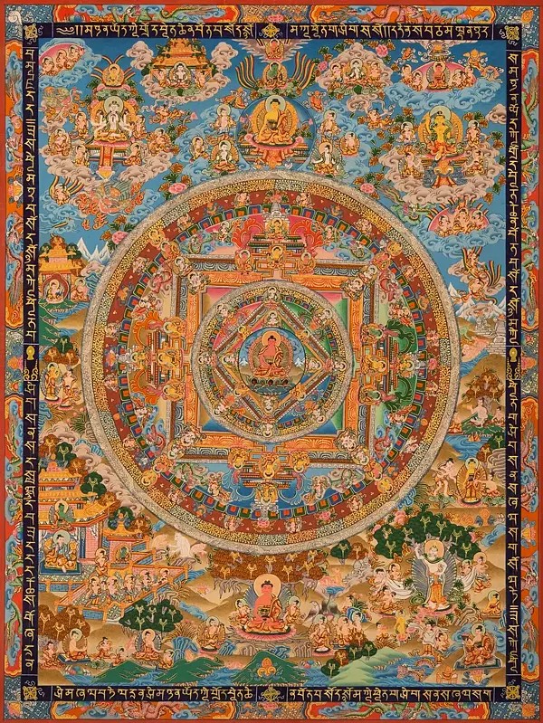 Amitabha Mandala (Brocadeless Thangka)