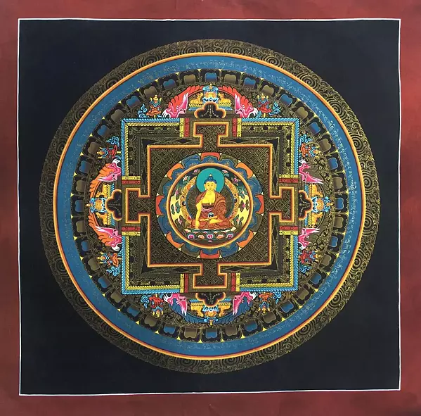 Shakyamuni Mandala Thangka (Brocadeless Thangka)