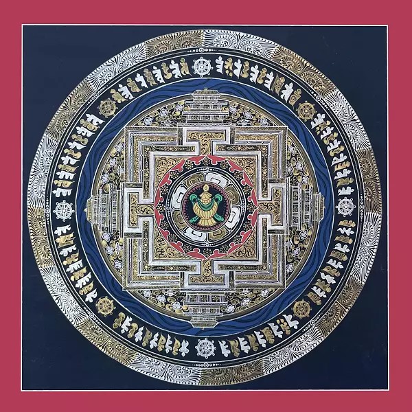 Vase of Treasure Mandala (Brocadeless Thangka)