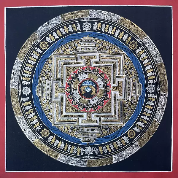 Fish Mandala (Brocadeless Thangka)