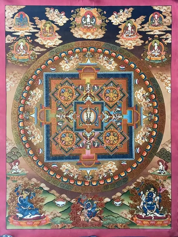 Lokeshvara Mandala Thangka (Brocadeless Thangka)