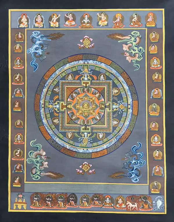 Mandala Thangka (Brocadeless Thangka)