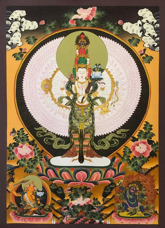 Lokeshvara (Brocadeless Thangka)