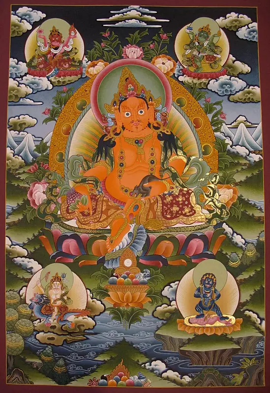 Dzambala (Brocadeless Thangka)