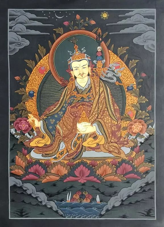 Guru Rinpoche/Guru Padmasambhava Thangka (Brocadeless Thangka)