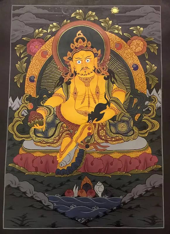 Dzambala (Brocadeless Thangka)