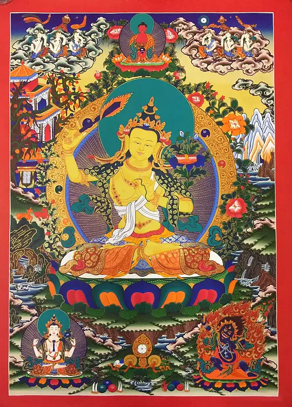 Manjushri (Brocadeless Thangka)