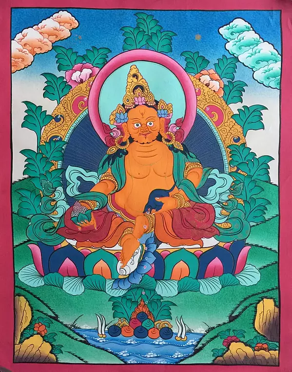 Dzambala Thanka (Brocadeless Thangka)