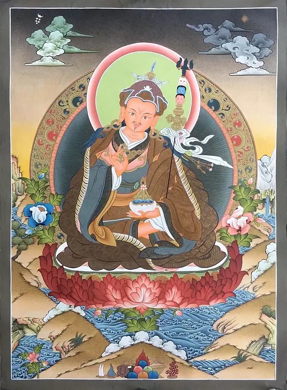 Guru Rinpoche Thangka (Brocadeless Thangka)