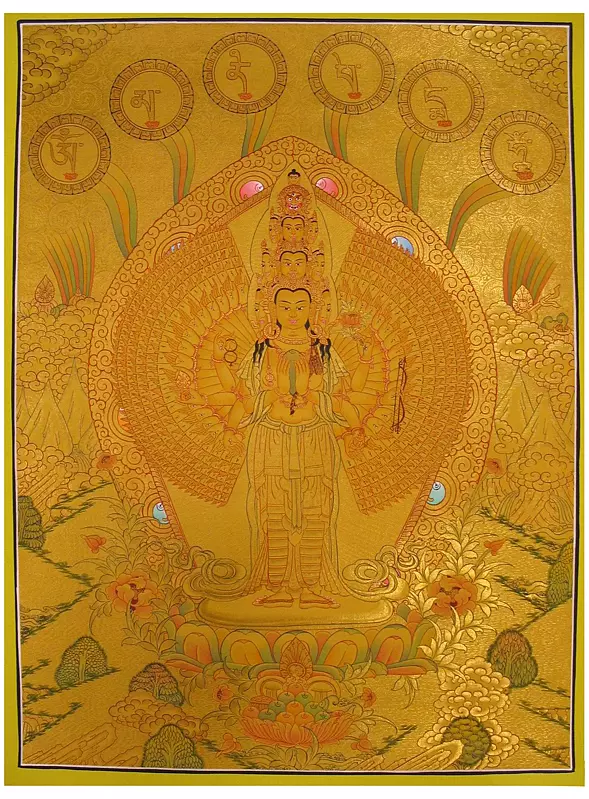 Lokeshvara (Brocadeless Thangka)