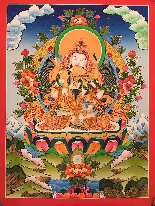 Dorje Sempa Yab Yum (Brocadeless Thangka)