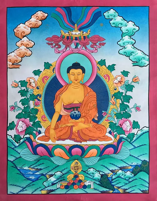 Shakyamuni Buddha Thangka (Brocadeless Thangka)