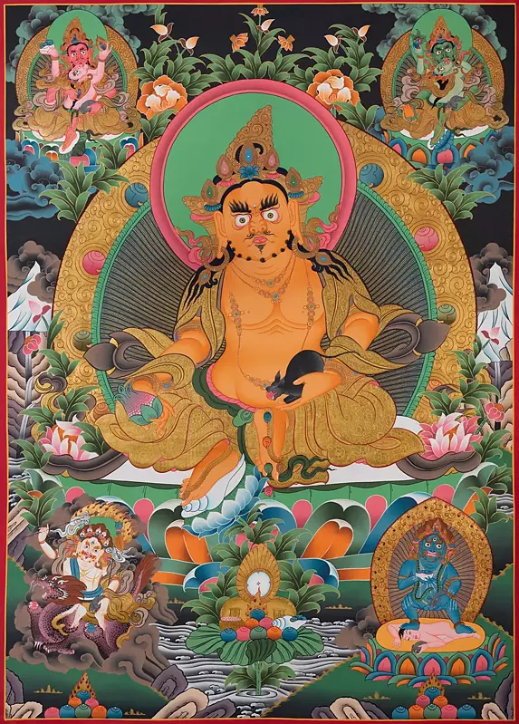 Five Dzambalas (Brocadeless Thangka)