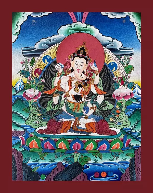 Dorje Sempa Yab Yum Thangka (Brocadeless Thangka)