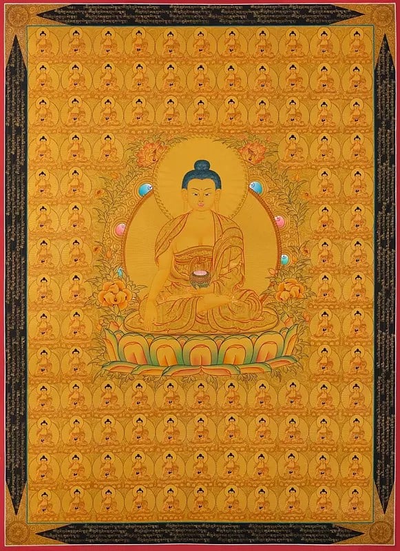108 Shakyamuni Buddha (Brocadeless Thangka)