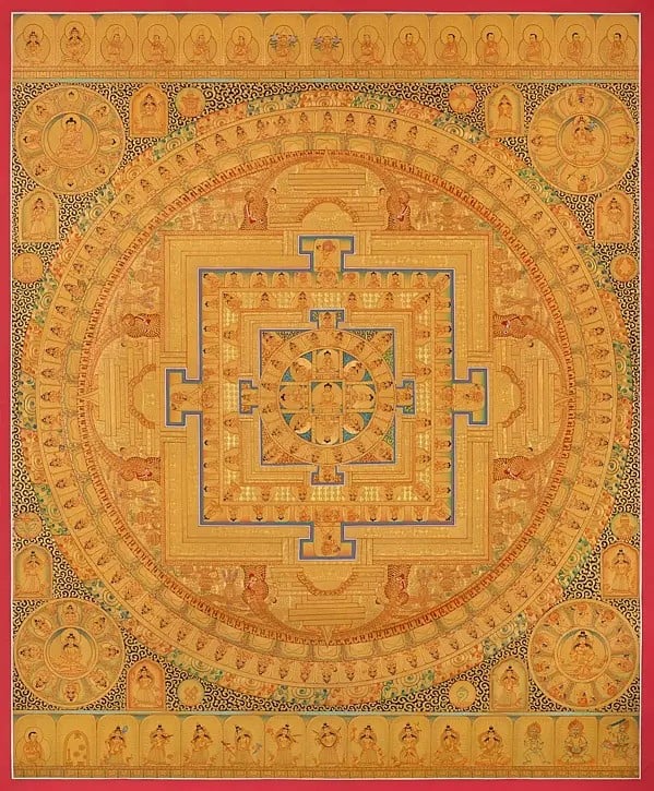 Buddha Mandala Thangka (Brocadeless Thangka)