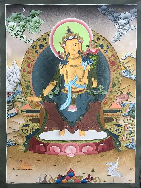 Maitreya The Future Buddha (Brocadeless Thangka)