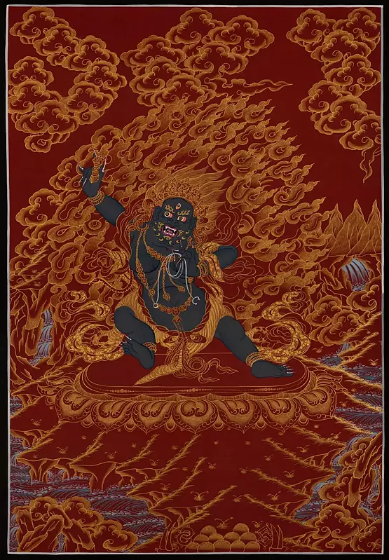 Vajrapani (Brocadeless Thangka)