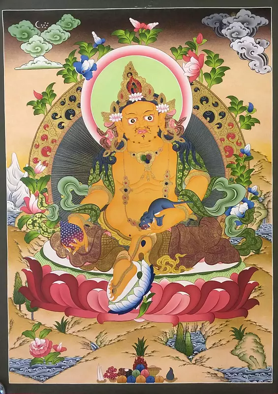 Dzambala (Brocadeless Thangka)