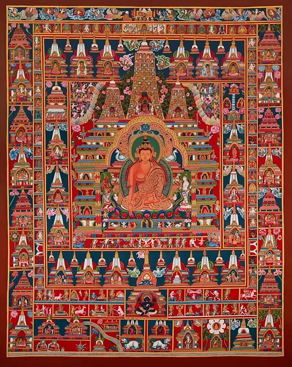 Boudha Gaya Thanka (Brocadeless Thangka)