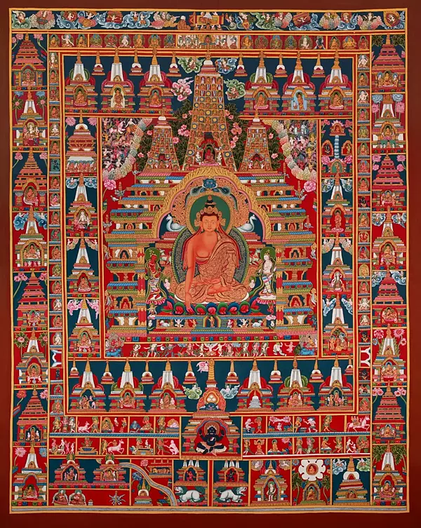 Boudha Gaya Thanka (Brocadeless Thangka)