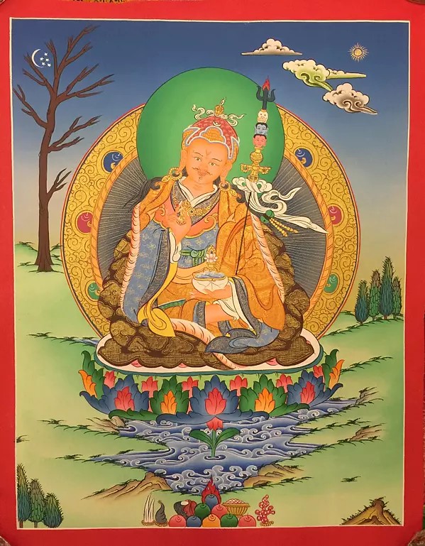 Guru Rinpoche/Guru Padmasambhava thangka (Brocadeless Thangka)