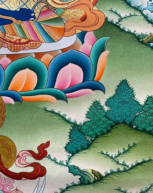 Vajradhara Thangka (Brocadeless Thangka) | Exotic India Art