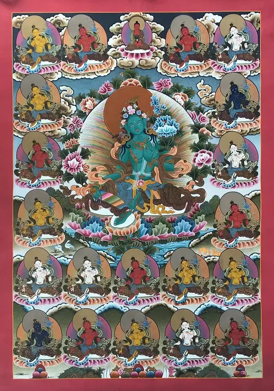 21 Tara Thangka (Brocadeless Thangka)