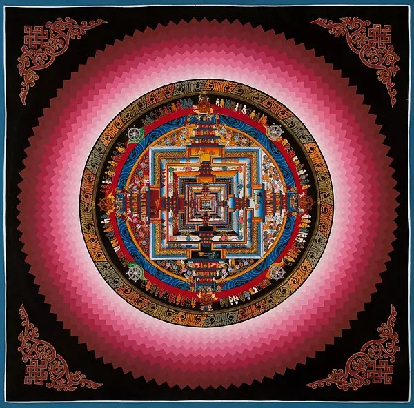 Kalachakra mandala (Brocadeless Thangka)