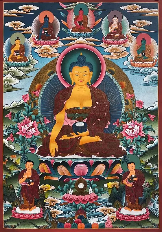 Shakyamuni Buddha Thangka (Brocadeless Thangka)