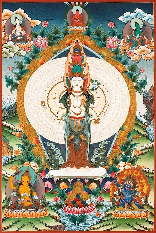 Lokeshvara thangka (Brocadeless Thangka)