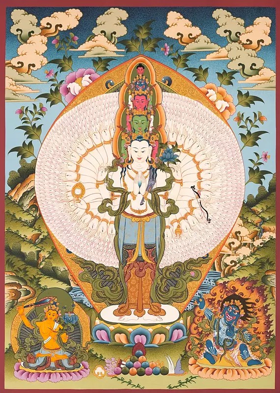 Lokeshvara thangka (Brocadeless Thangka)