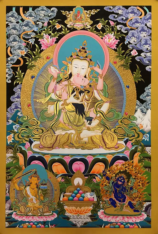 Vajarasattva (Brocadeless Thangka)