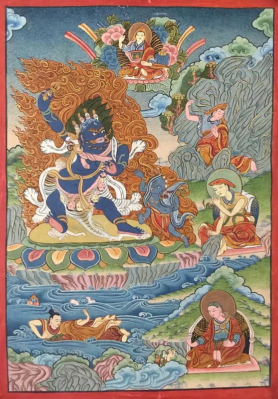 Vajrapani (Brocadeless Thangka)