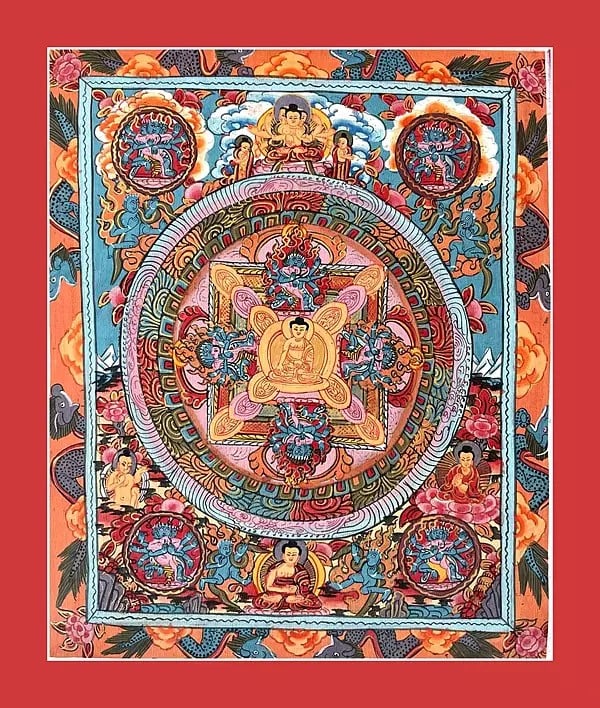 Mandala Thangka (Brocadeless Thangka)