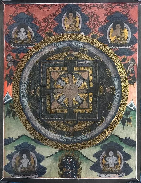 Mandala Thangka (Brocadeless Thangka)