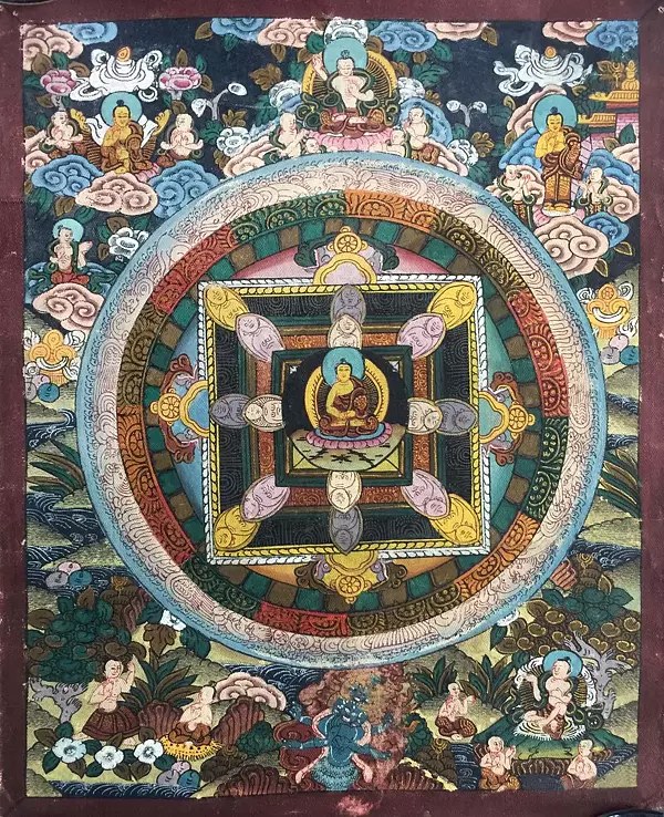 Mandala Thangka (Brocadeless Thangka)