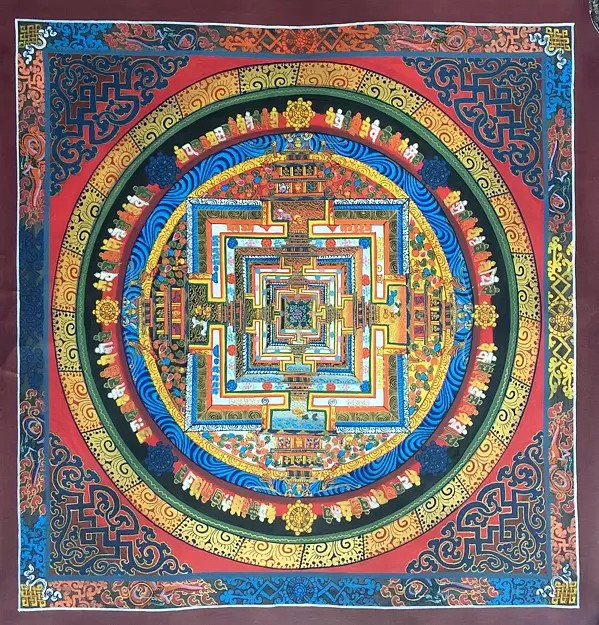 Kalachakra Mandala Thangka (Brocadeless Thangka)