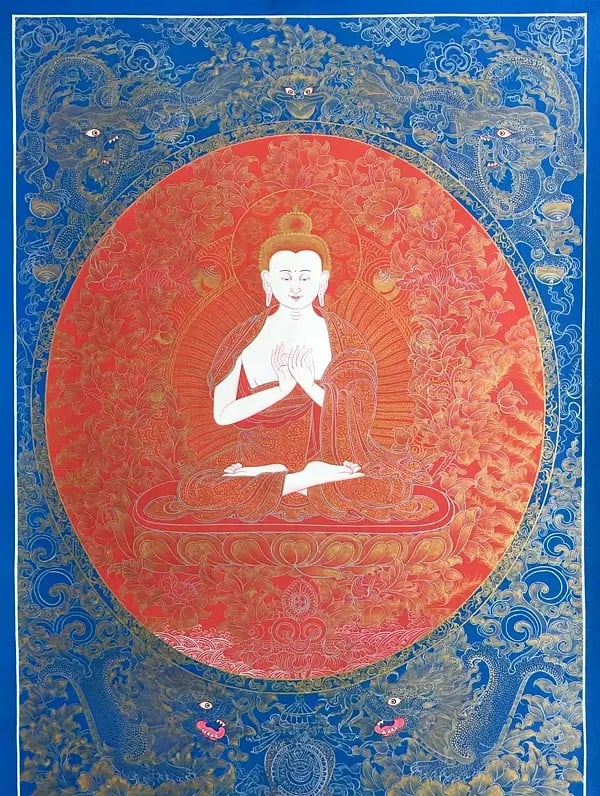 Vairocana Buddha Thangka (Brocadeless Thangka)