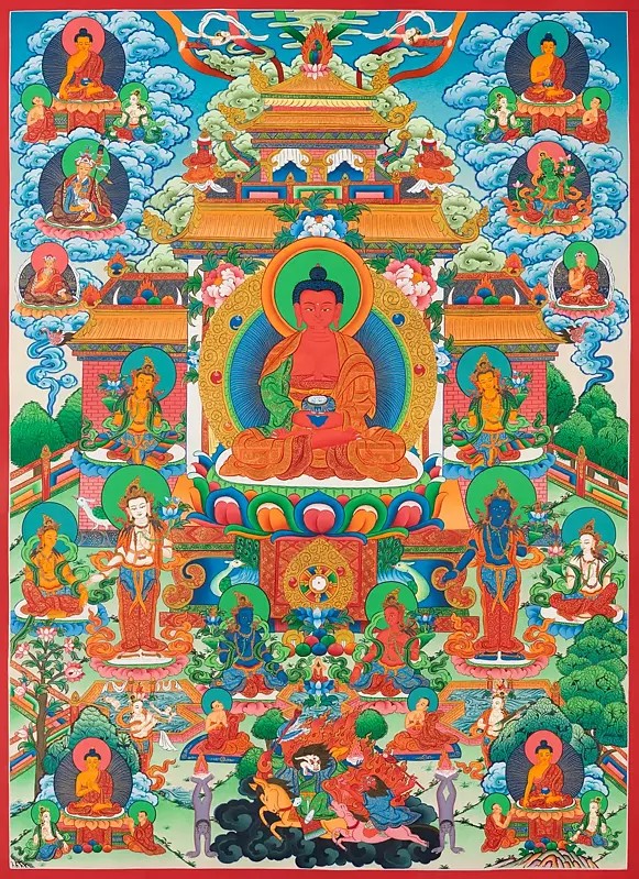 Sukhavati Bhuwan (Brocadeless Thangka)