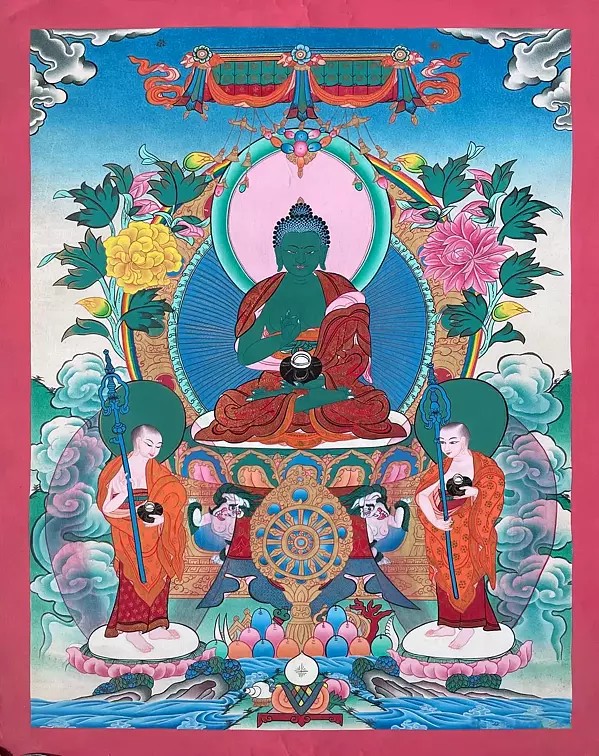 Lord Buddha Thangka (Brocadeless Thangka)