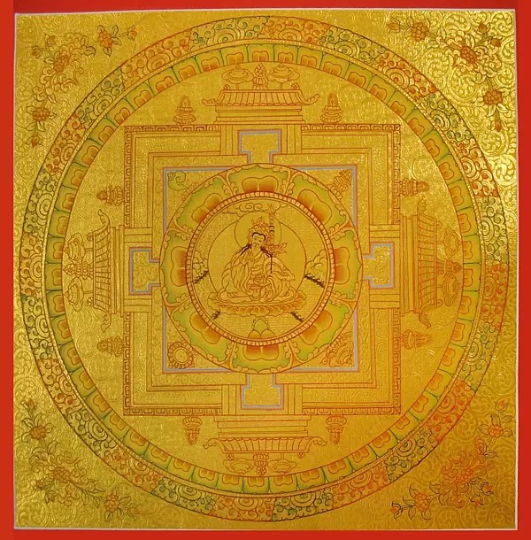 Guru Rinpoche Mandala/guru padmasambhava mandala (Brocadeless Thangka)