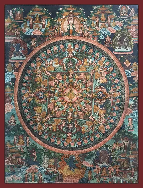 Mandala Thangka (Brocadeless Thangka)