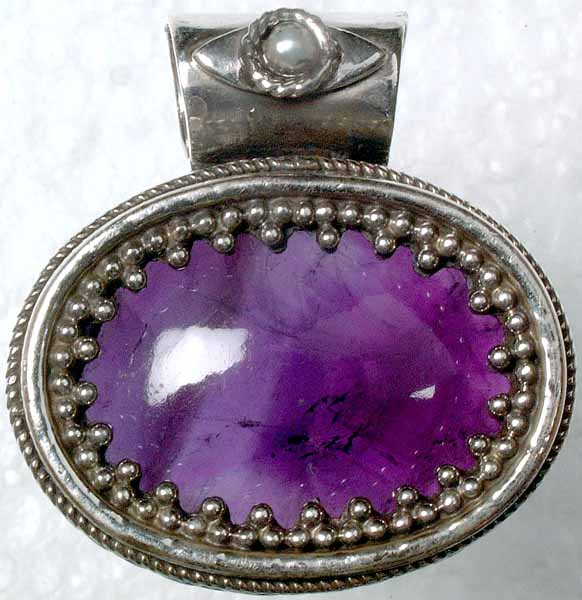 Amethyst Pendant with Filigree